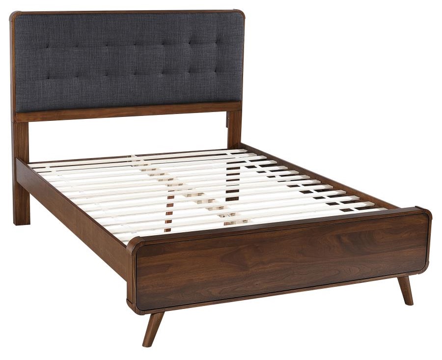 Robyn Fabric/Wood Bed, Queen Size
