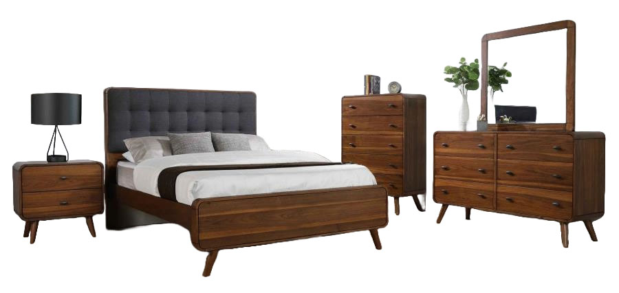 Robyn Fabric/Wood Platform Bedroom Set