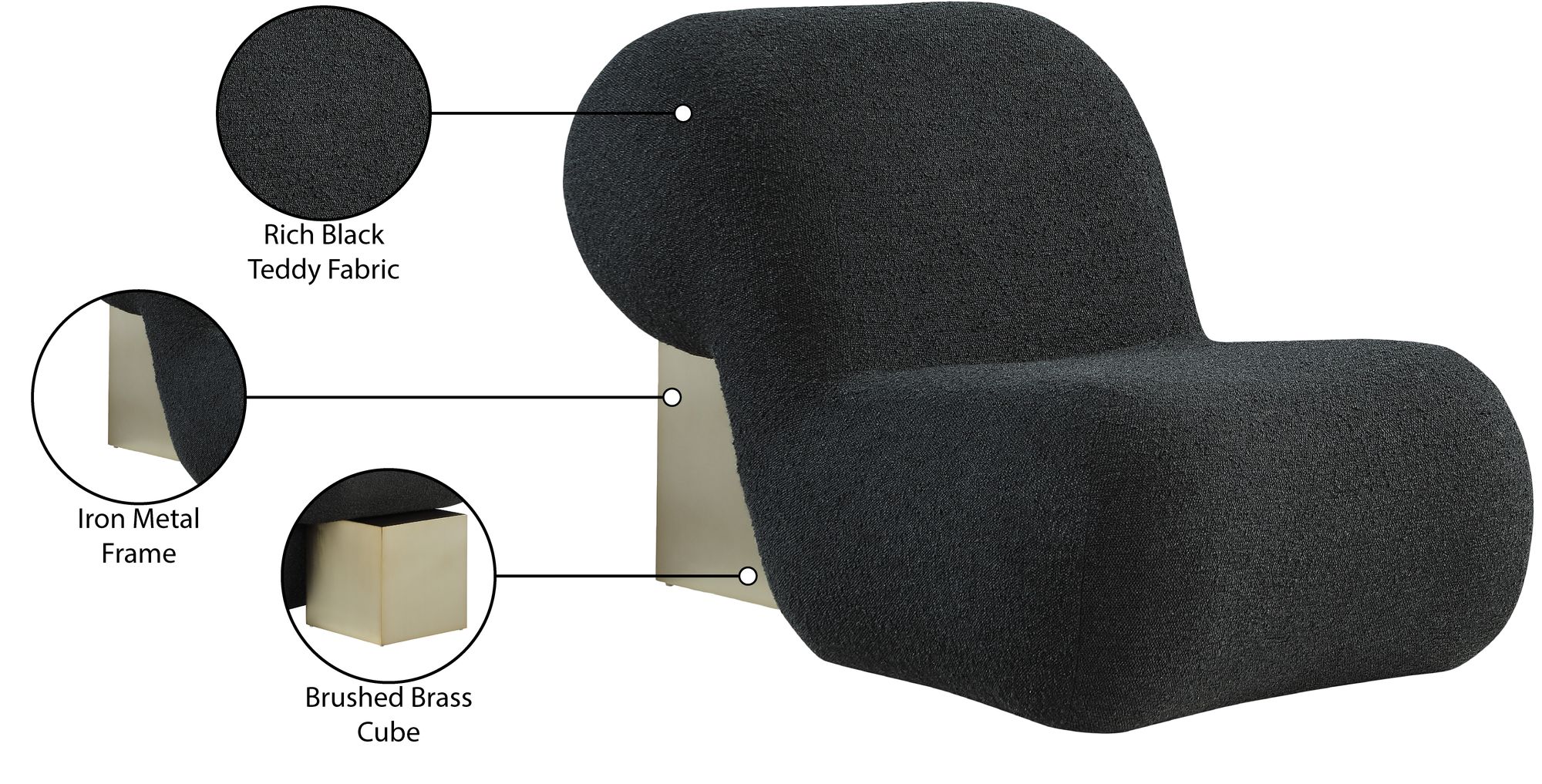 Quadra Boucle Fabric Accent Chair