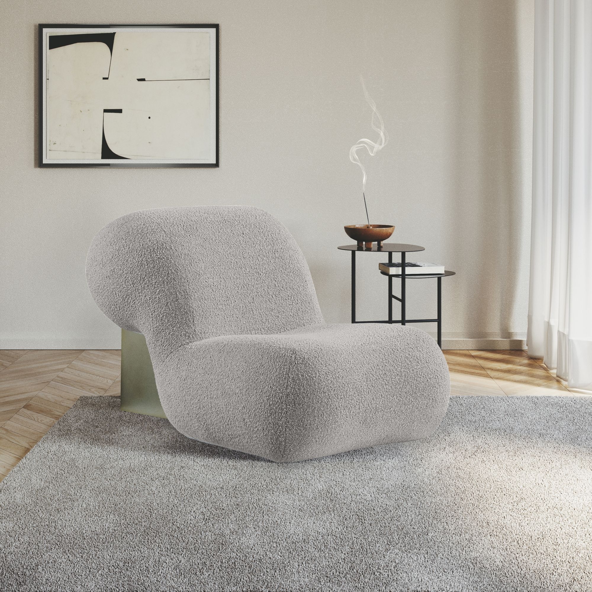 Quadra Boucle Fabric Accent Chair