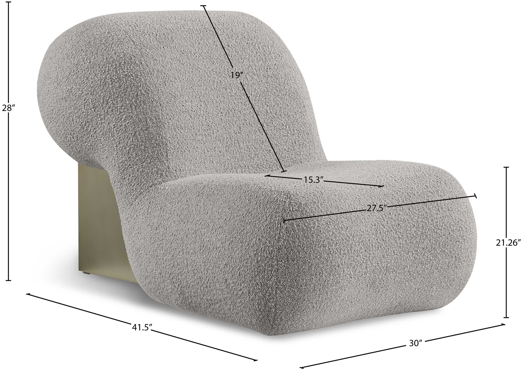 Quadra Boucle Fabric Accent Chair