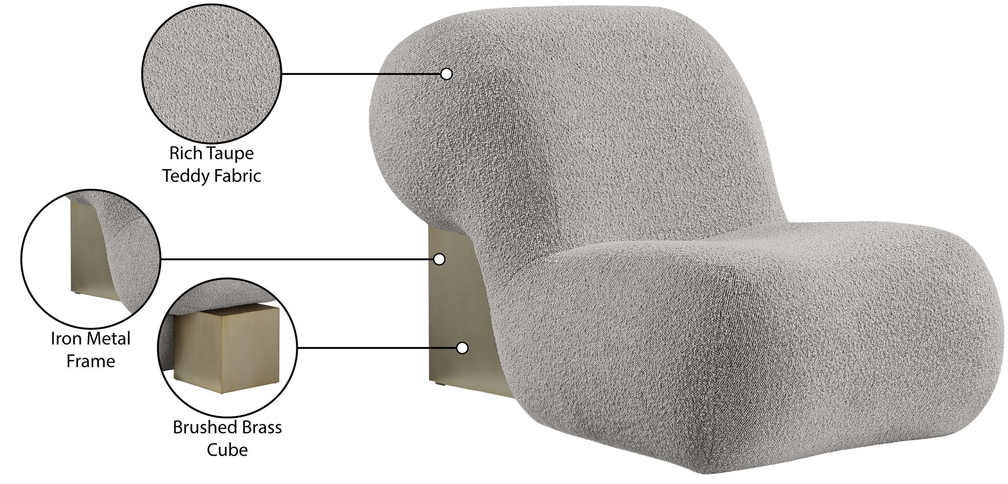 Quadra Boucle Fabric Accent Chair