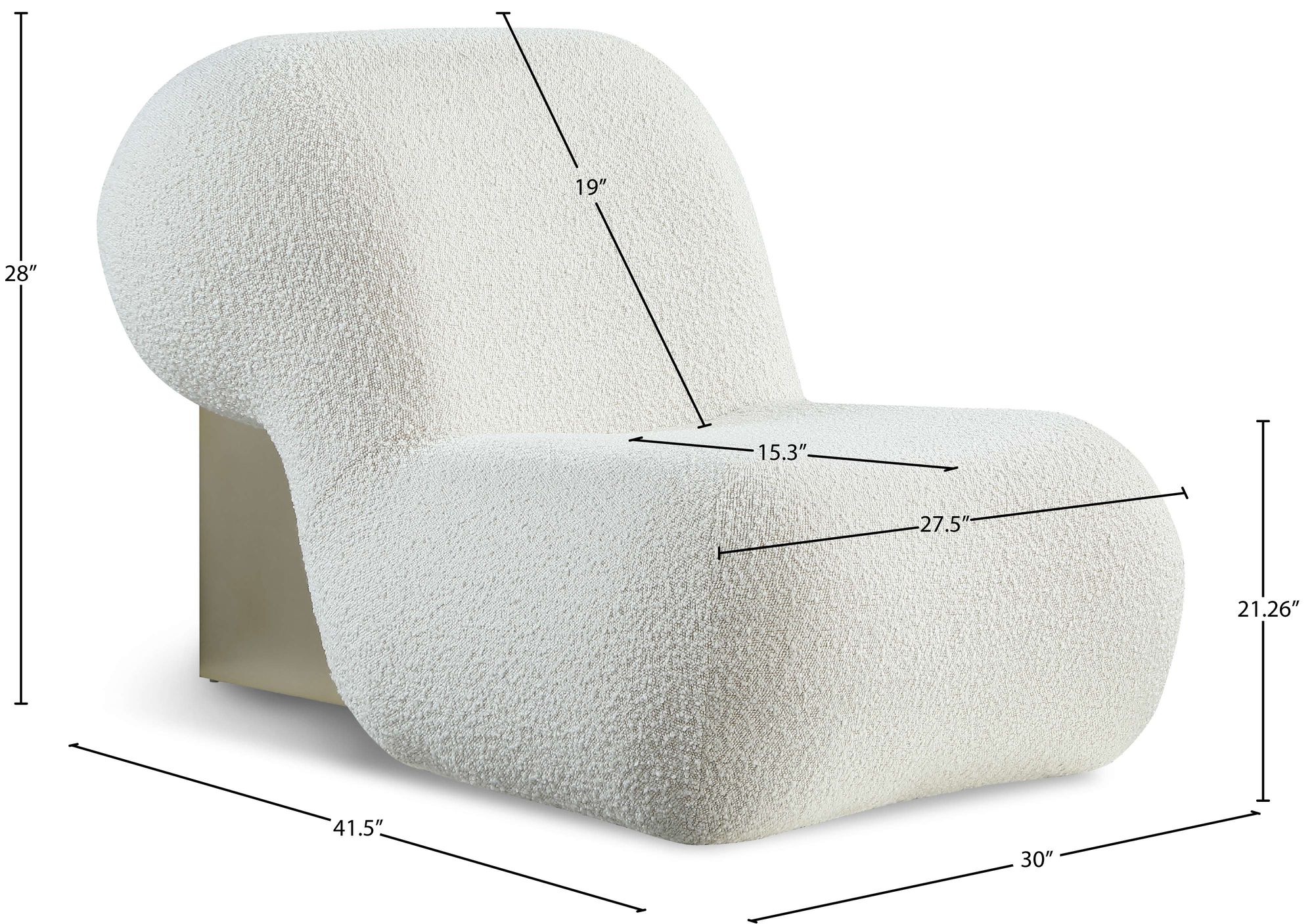 Quadra Boucle Fabric Accent Chair
