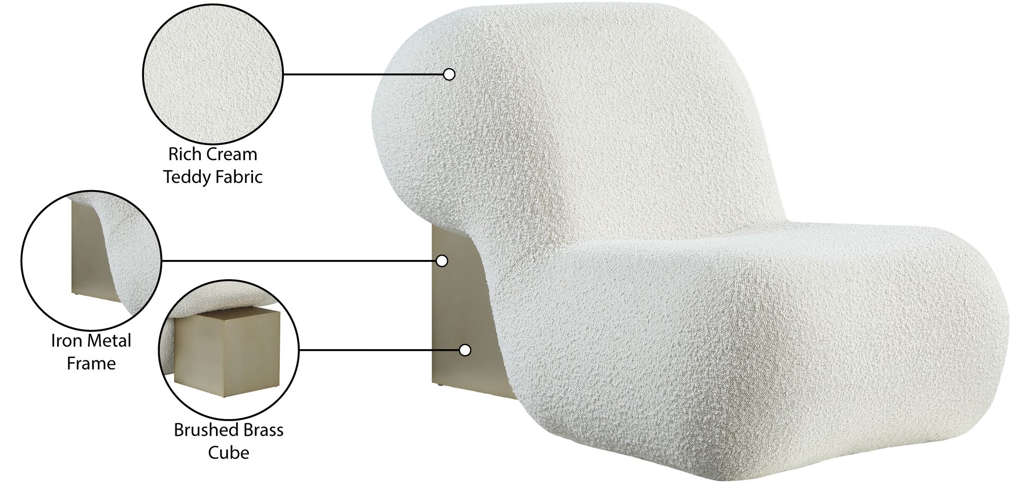 Quadra Boucle Fabric Accent Chair