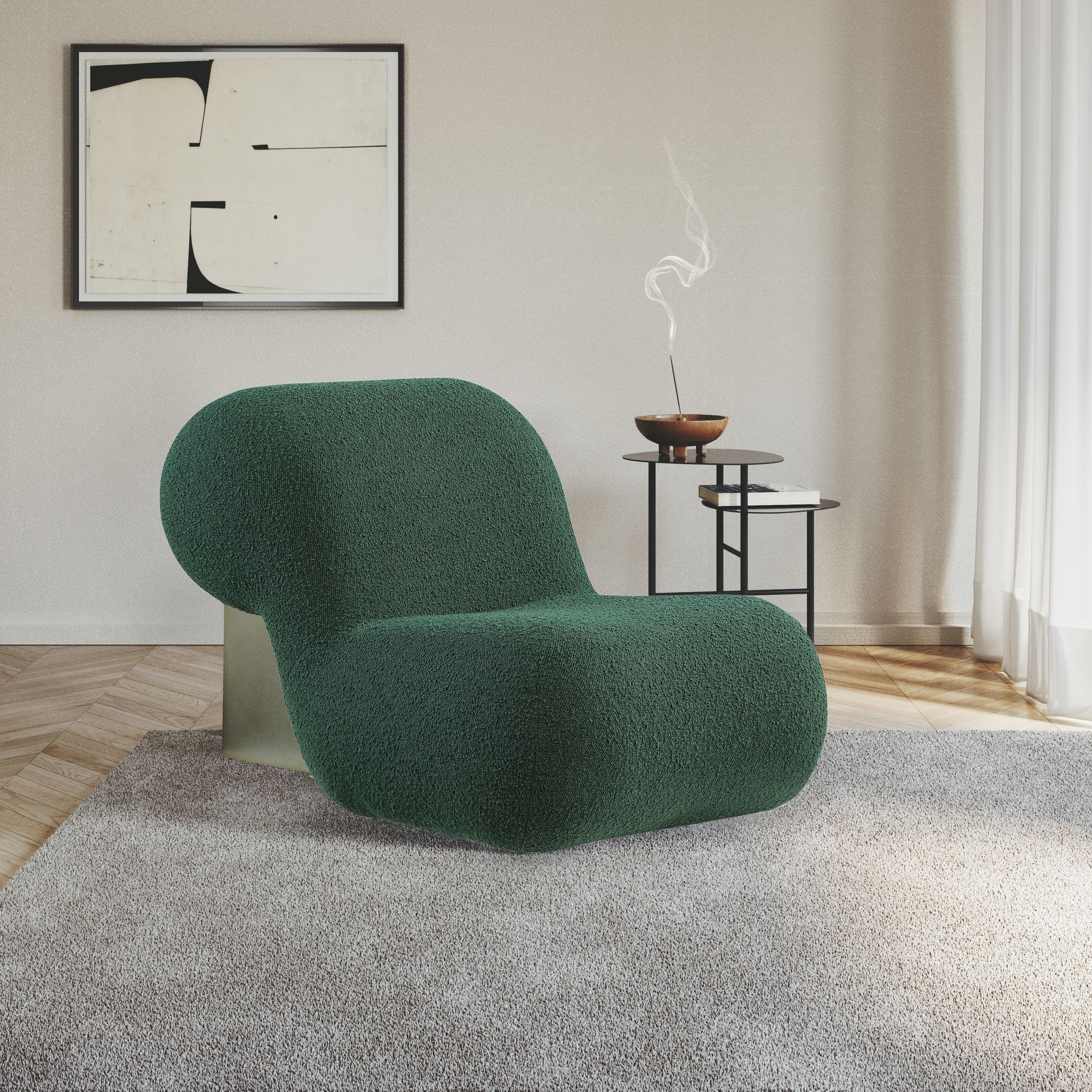 Quadra Boucle Fabric Accent Chair