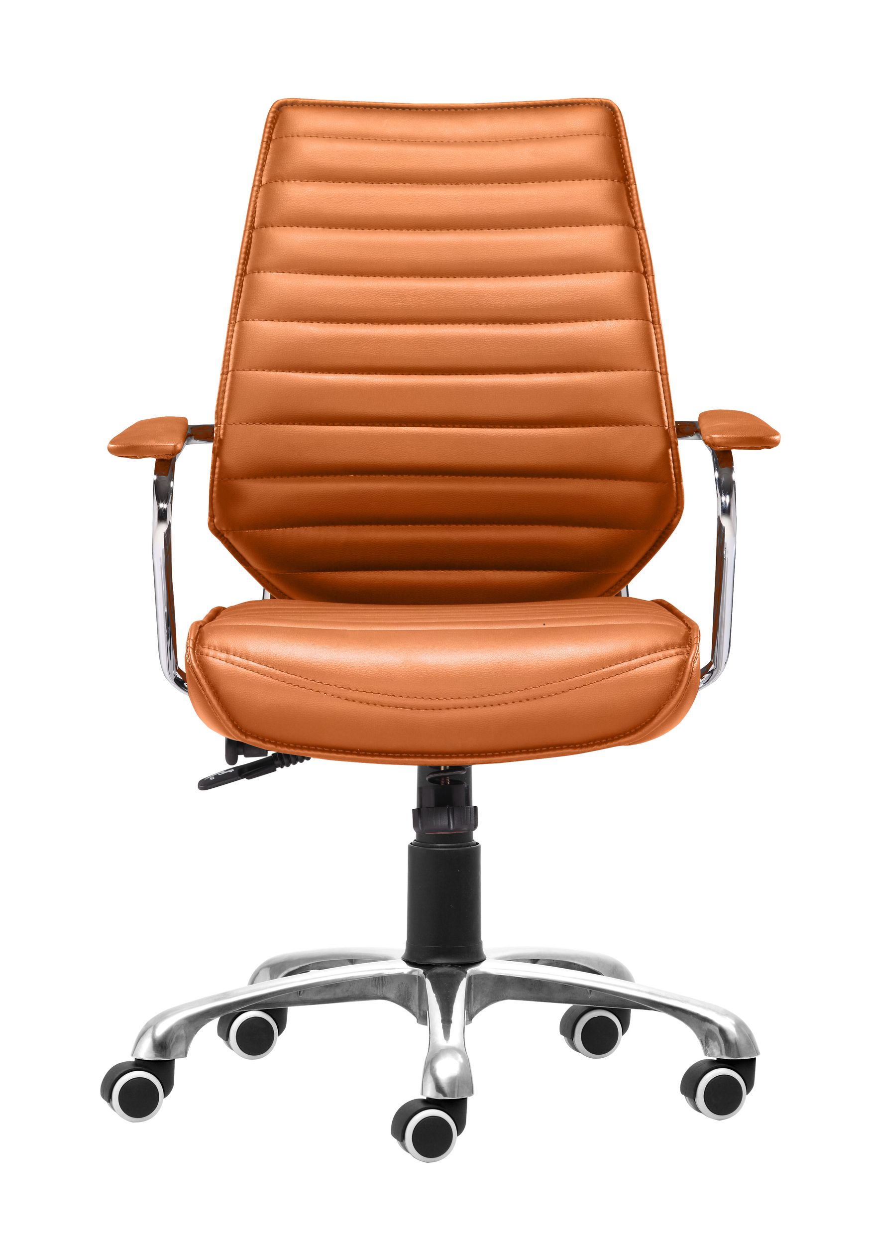Enterprise Leatherette Adjustable Height Office Chair w/Low Back