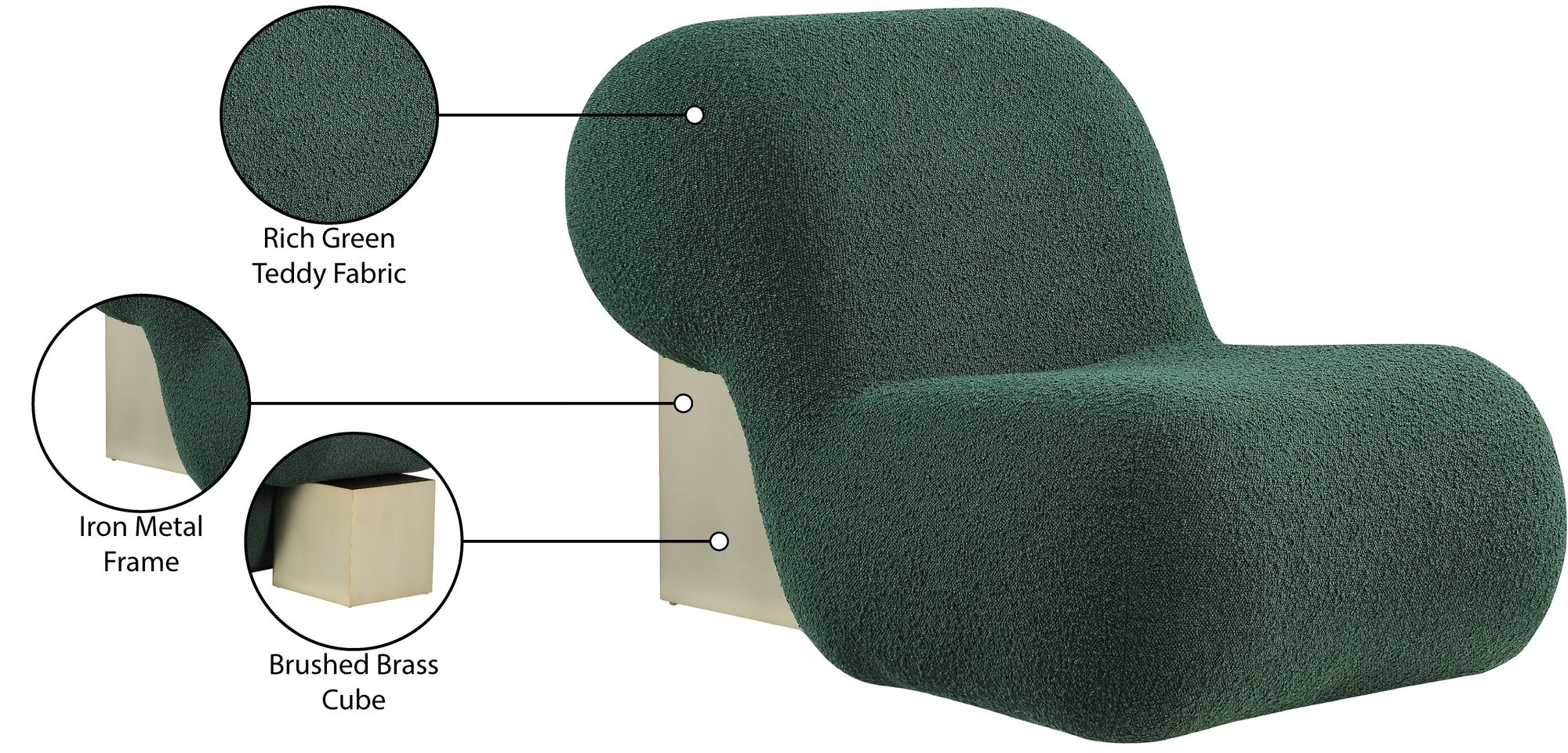 Quadra Boucle Fabric Accent Chair