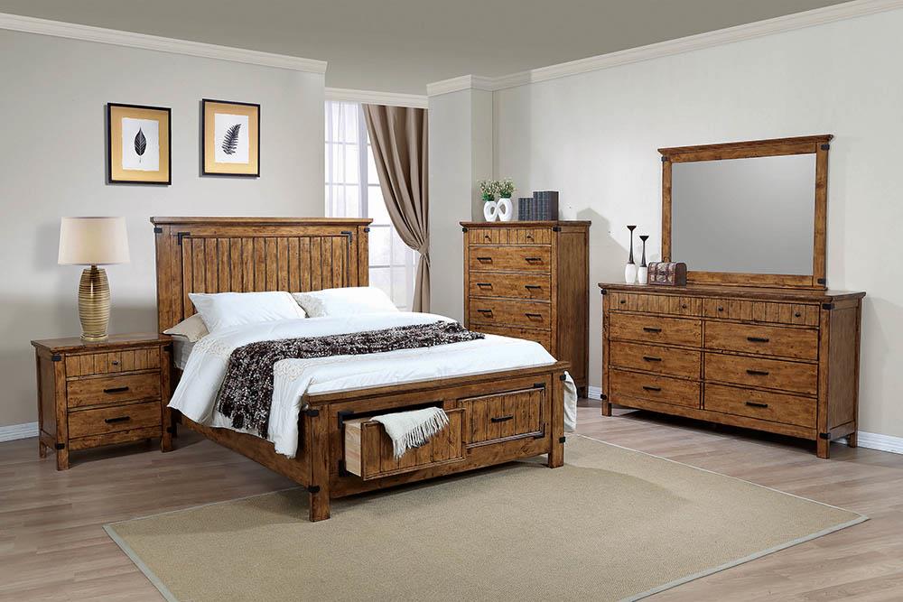 Brenner Wood Panel Storage Bed, Queen Size