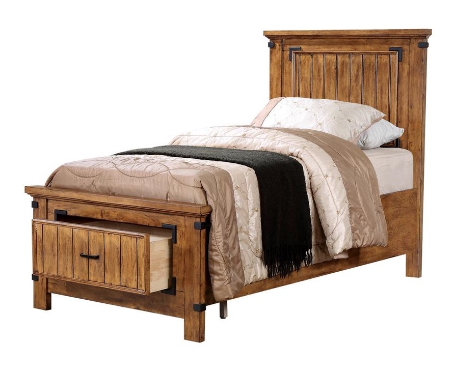 Brenner Wood Panel Storage Bed