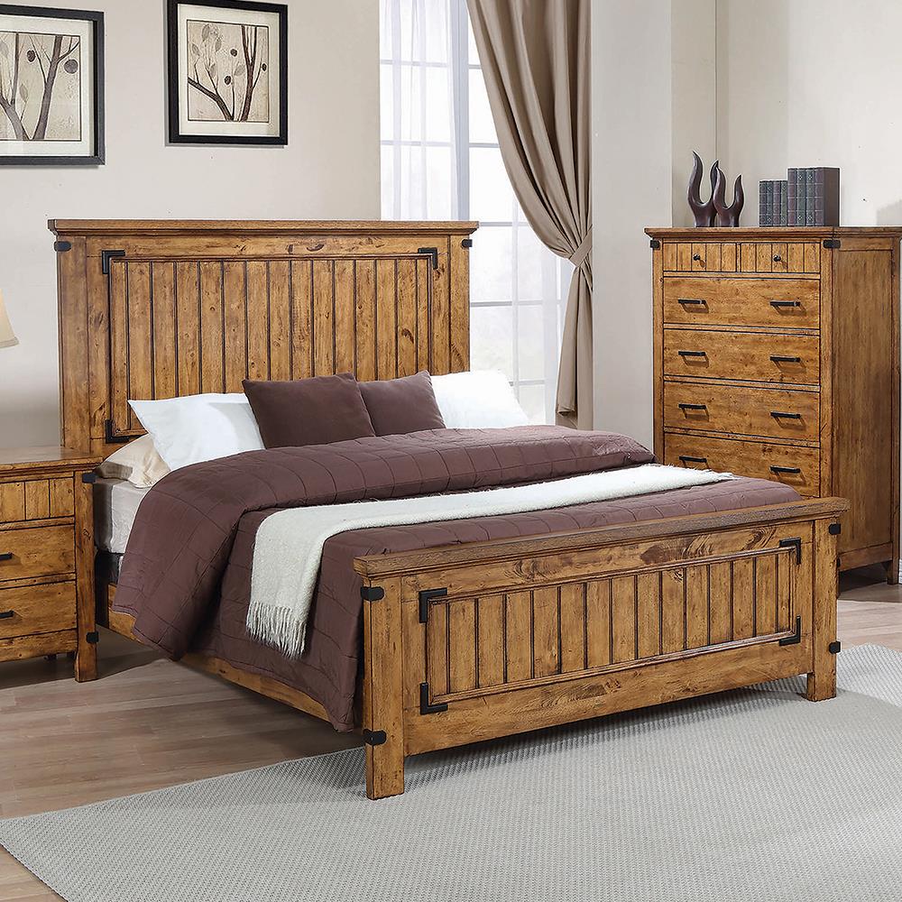 Brenner Wood Panel Bed, Full Size