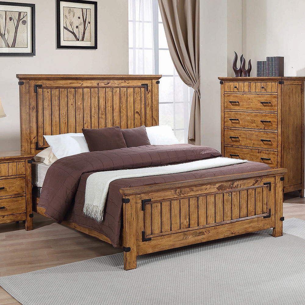 Brenner Wood Panel Bed