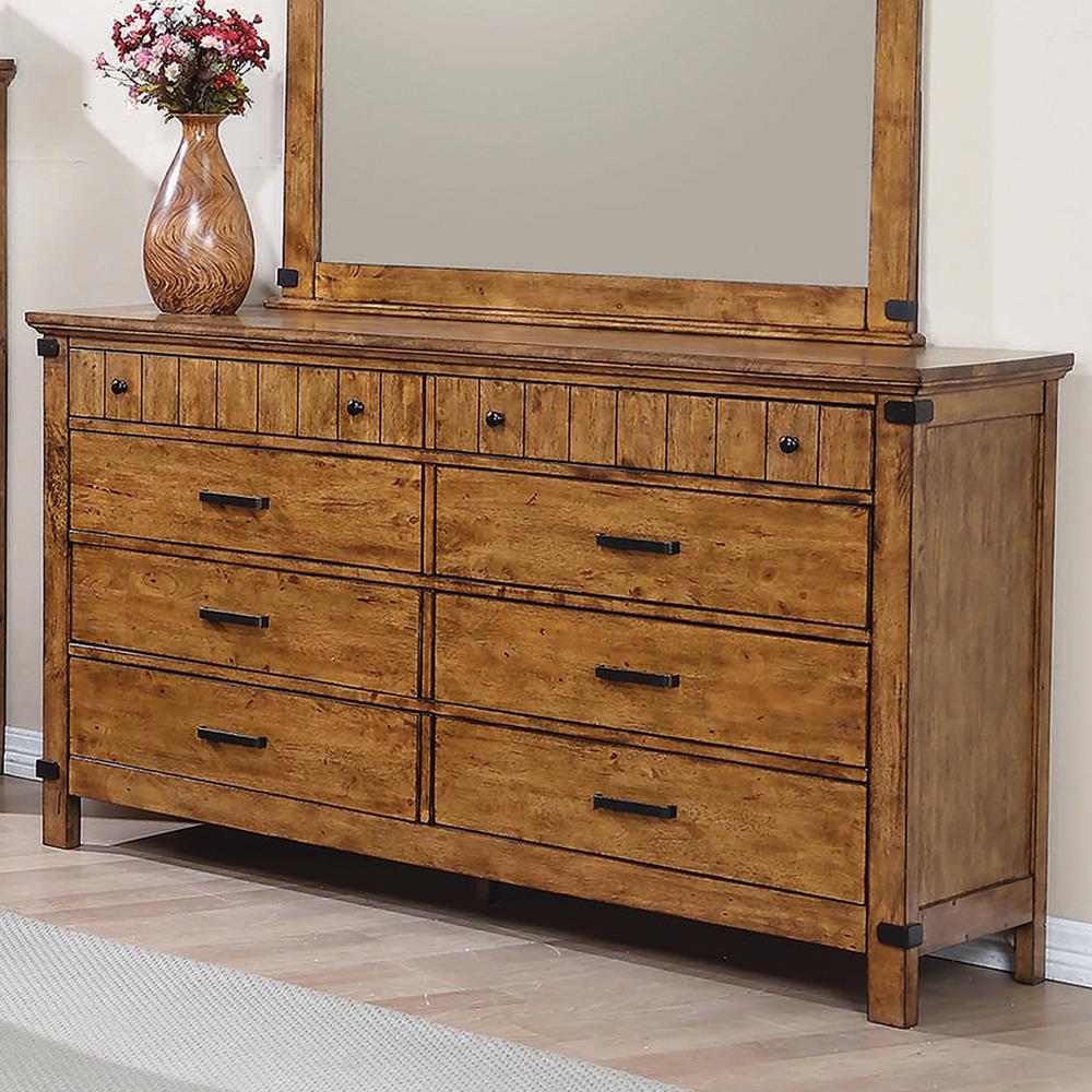 Brenner Wood Dresser w/8 Drawers