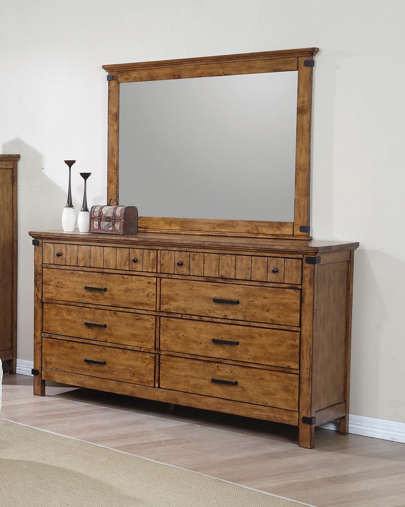 Brenner Wood Dresser w/8 Drawers
