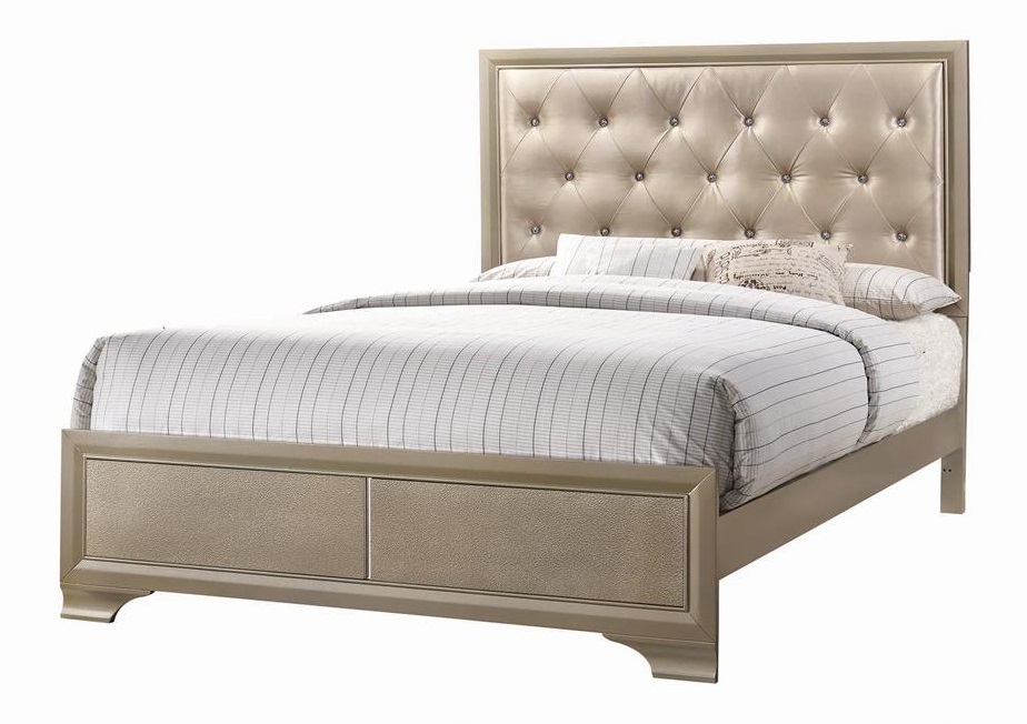 Beaumont Leatherette/Wood Panel Bedroom Set