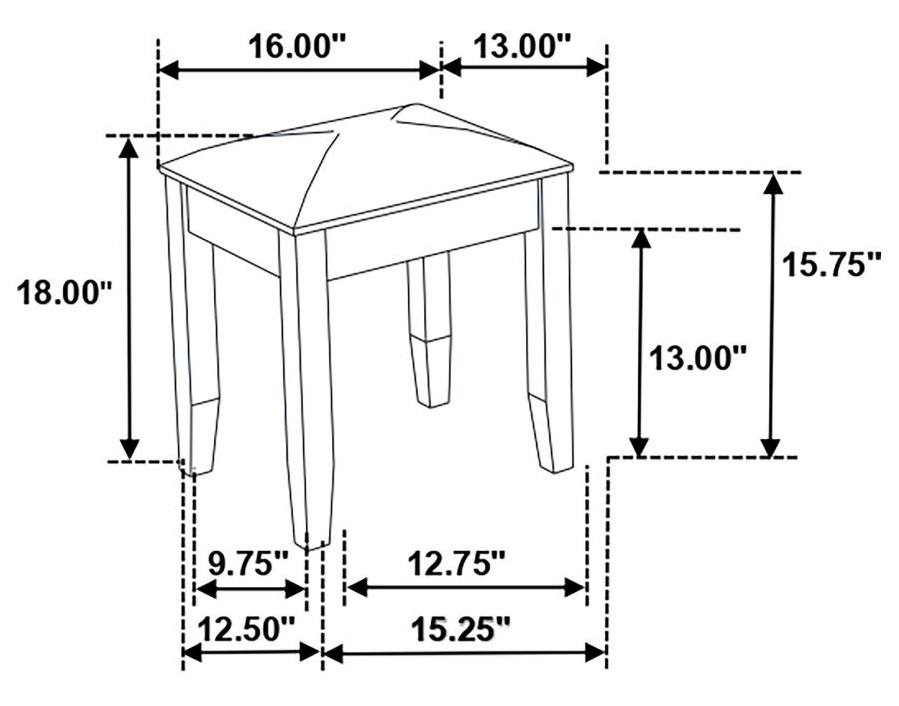 Beaumont Upholstered Vanity Stool