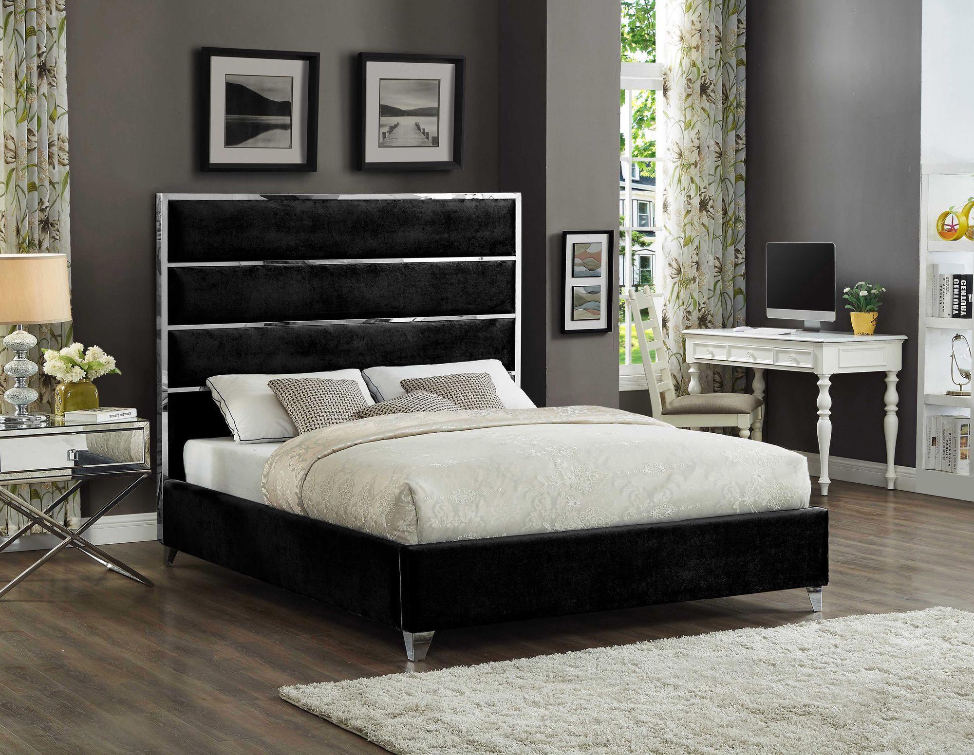 Zuma Velvet King Size Bed