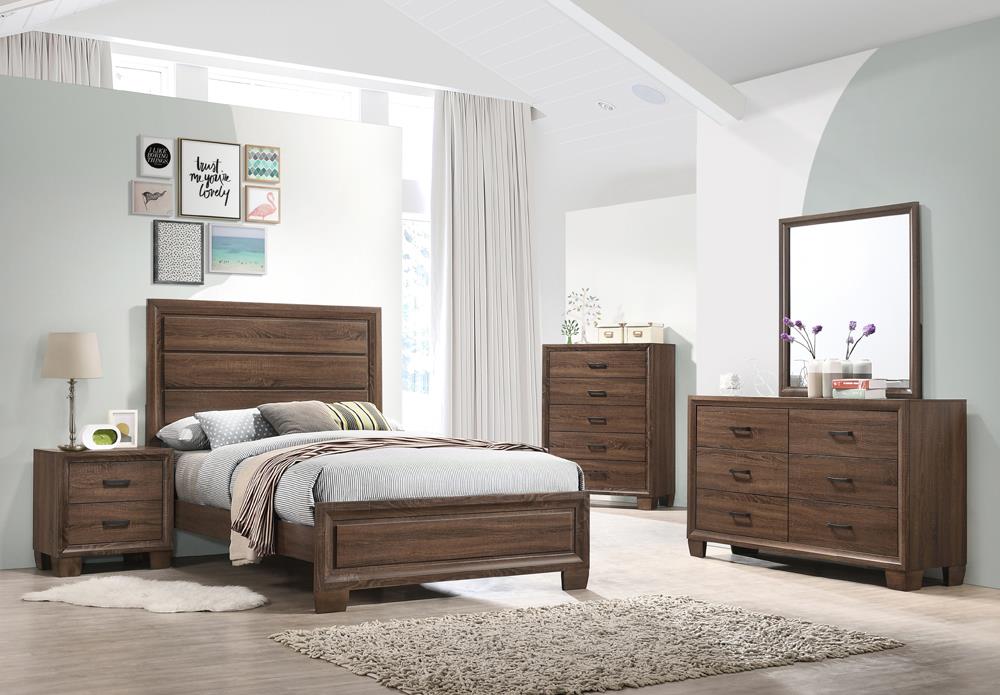 Brandon Wood Panel Bed, Full Size