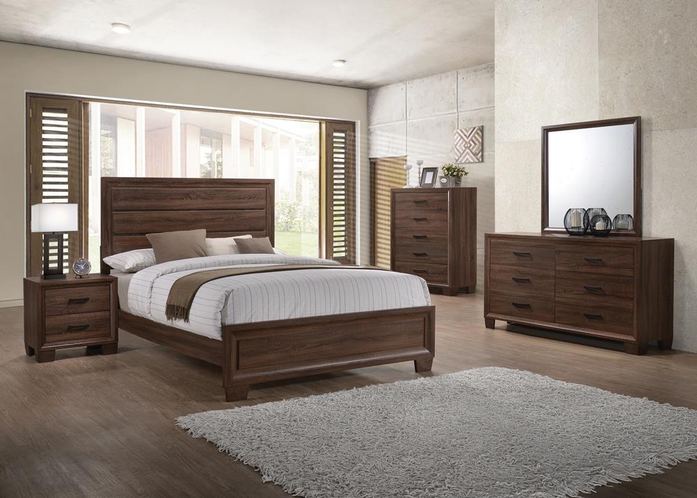 Brandon Wood Panel Bed, Eastern King Size