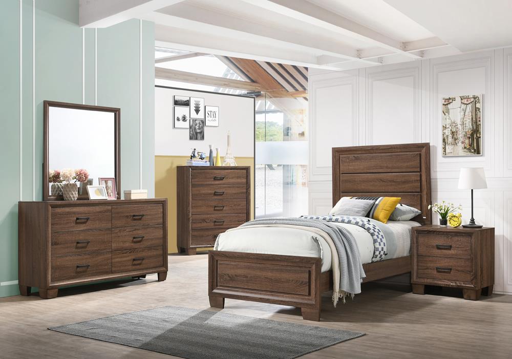 Brandon Wood Panel Bed, Twin Size