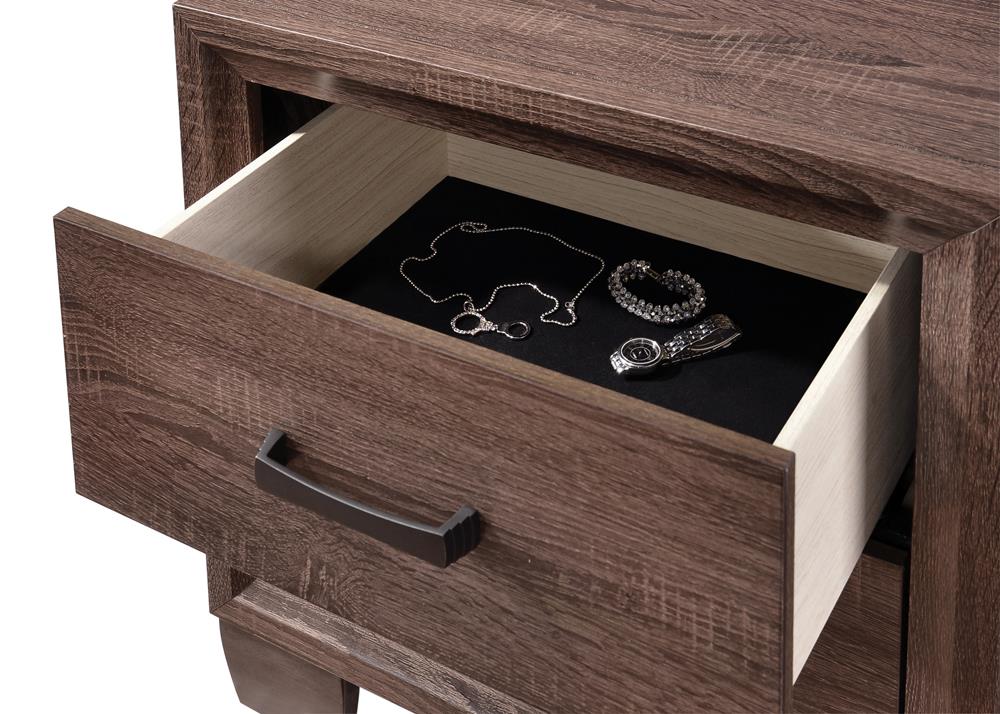 Brandon Wood Nightstand w/2 Drawers
