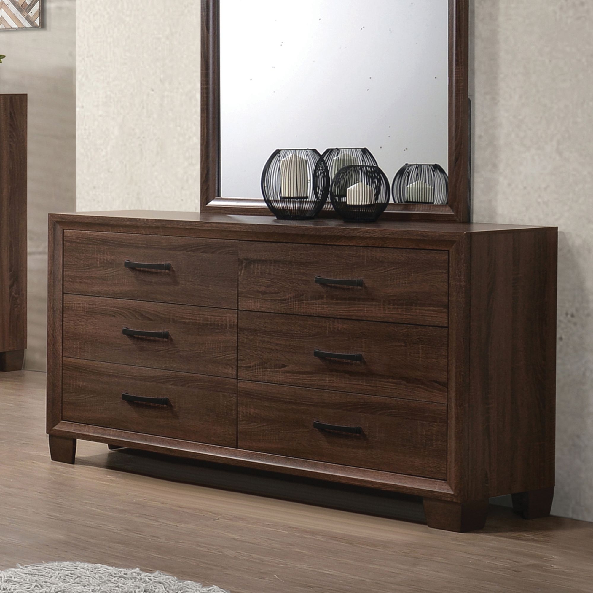 Brandon Wood Dresser w/6 Drawers