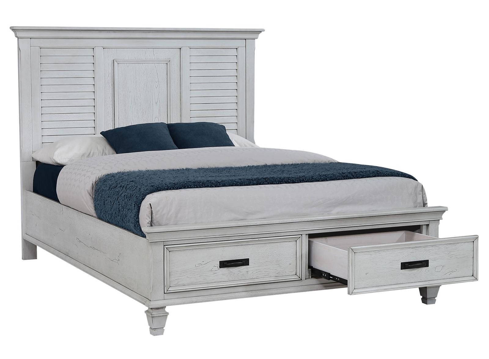 Franco Wood Storage Bed, California King Size