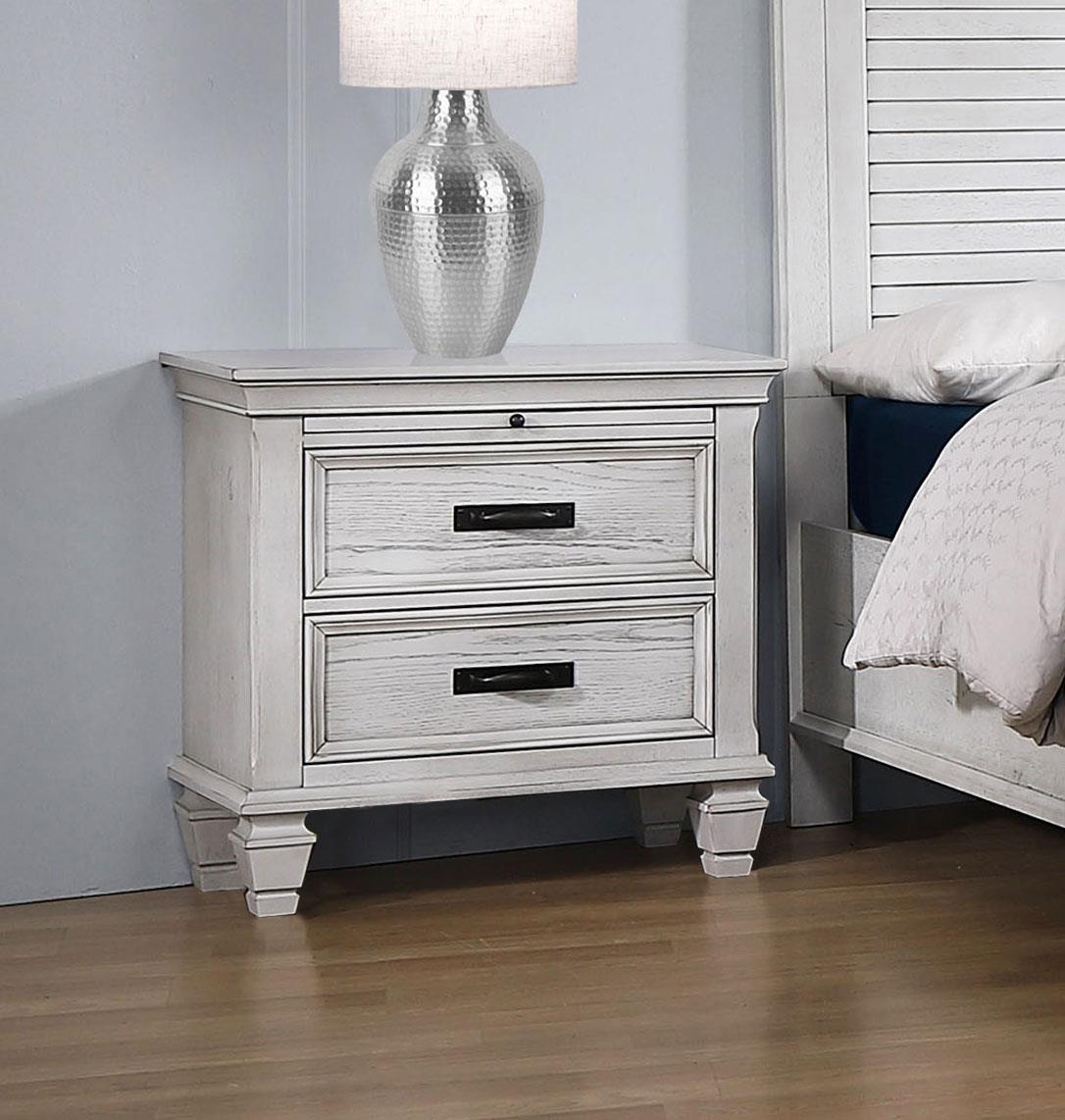Franco Wood Nightstand w/2 Drawers