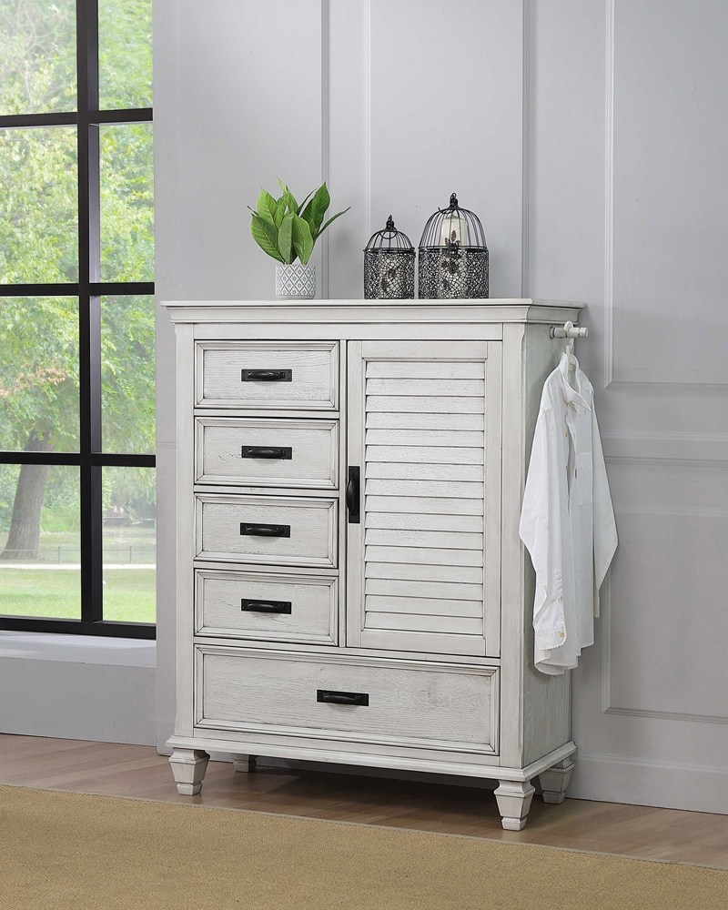 Franco Wood Chest w/5 Drawers & Door