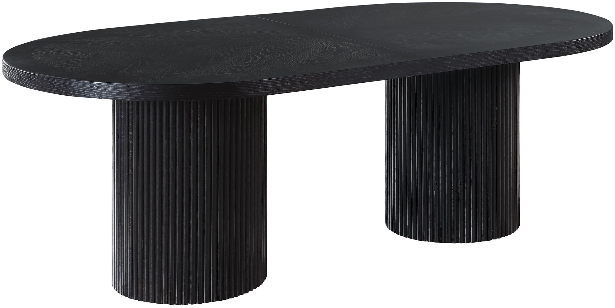 Belinda Extendable Oval Oak Wood Veneer Dining Table