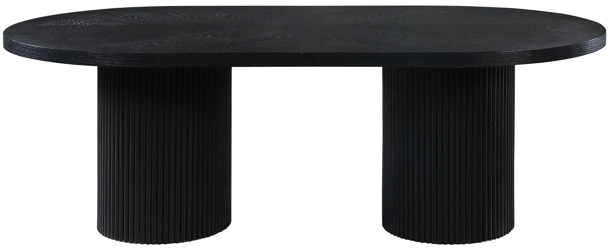 Belinda Extendable Oval Oak Wood Veneer Dining Table