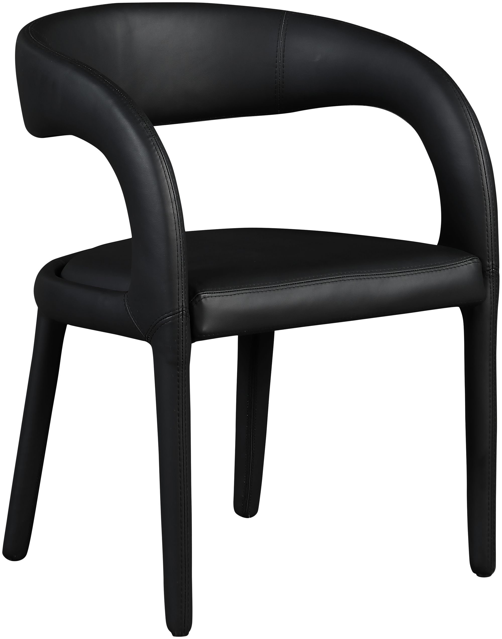 Sylvester Fully Upholstered Faux Leather Dining Chair