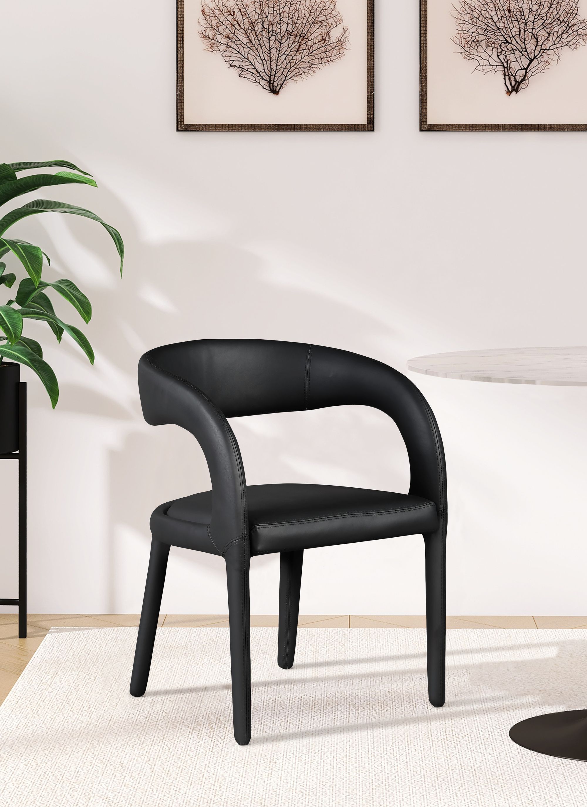 Sylvester Fully Upholstered Faux Leather Dining Chair