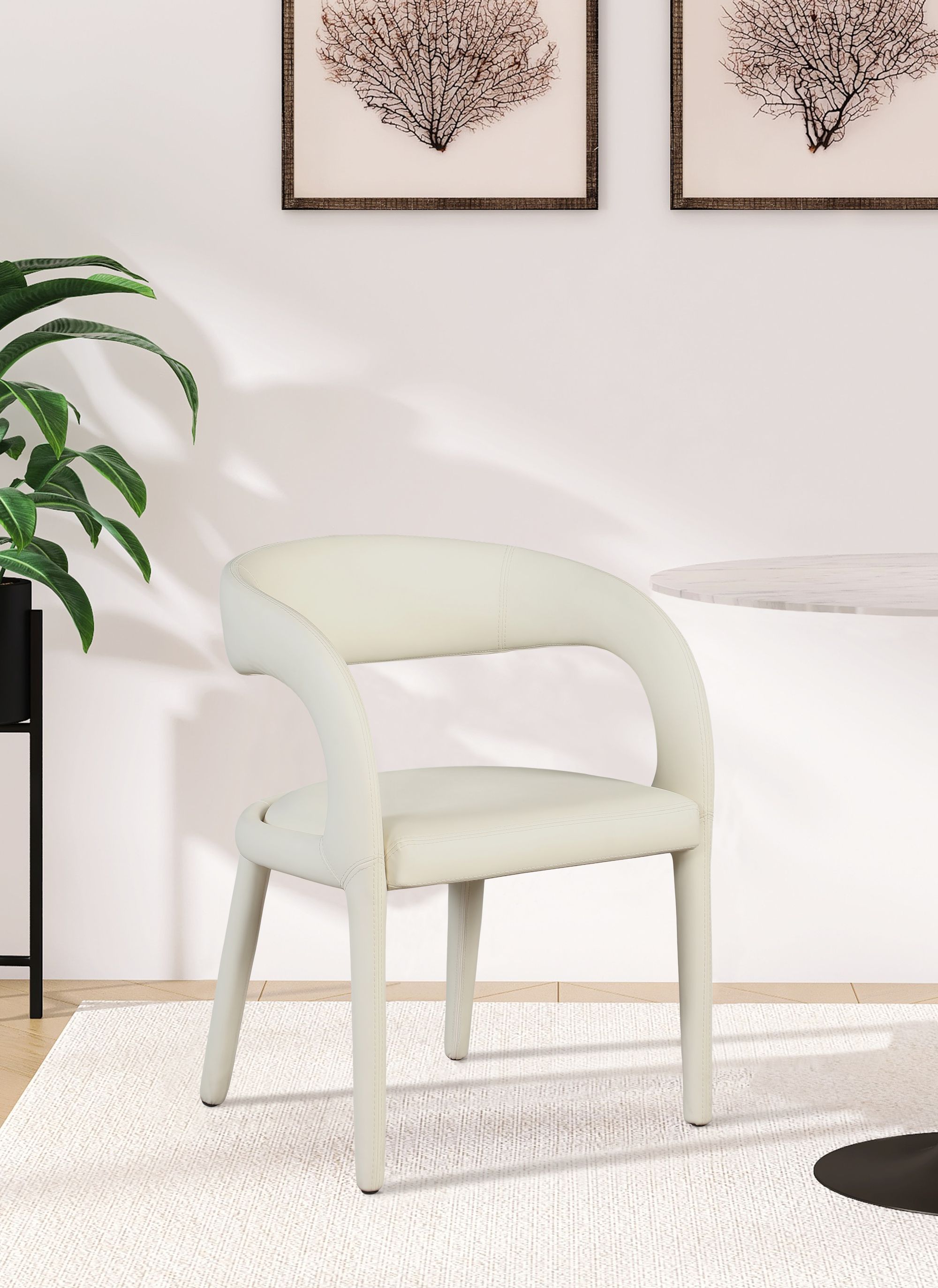 Sylvester Fully Upholstered Faux Leather Dining Chair