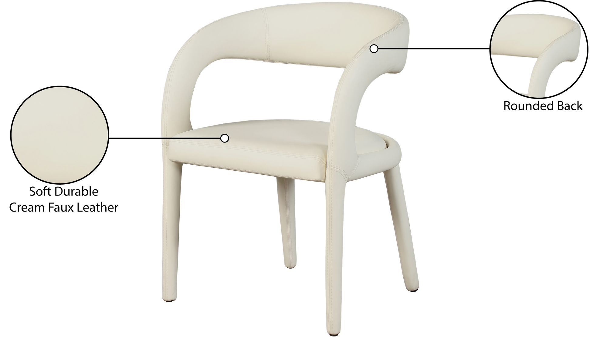 Sylvester Fully Upholstered Faux Leather Dining Chair
