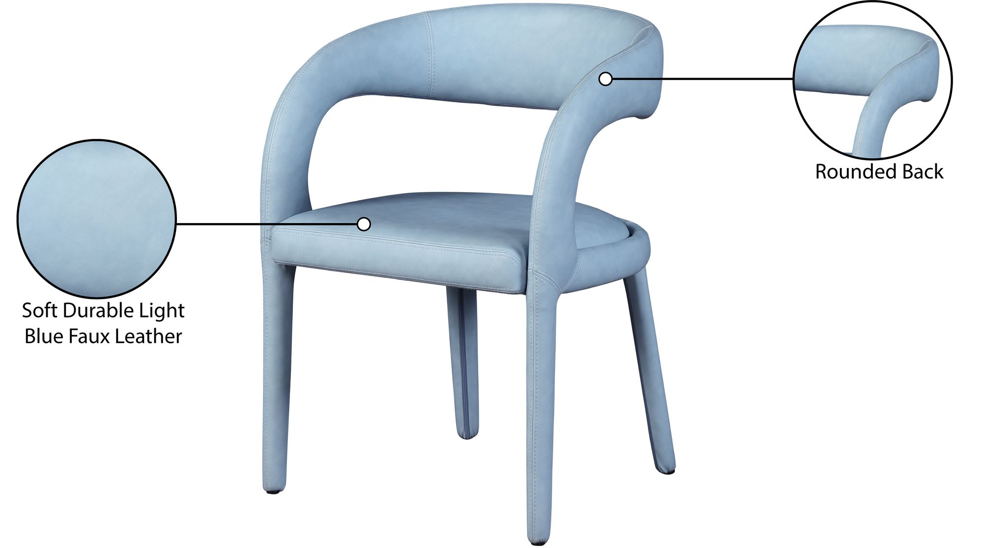 Sylvester Fully Upholstered Faux Leather Dining Chair