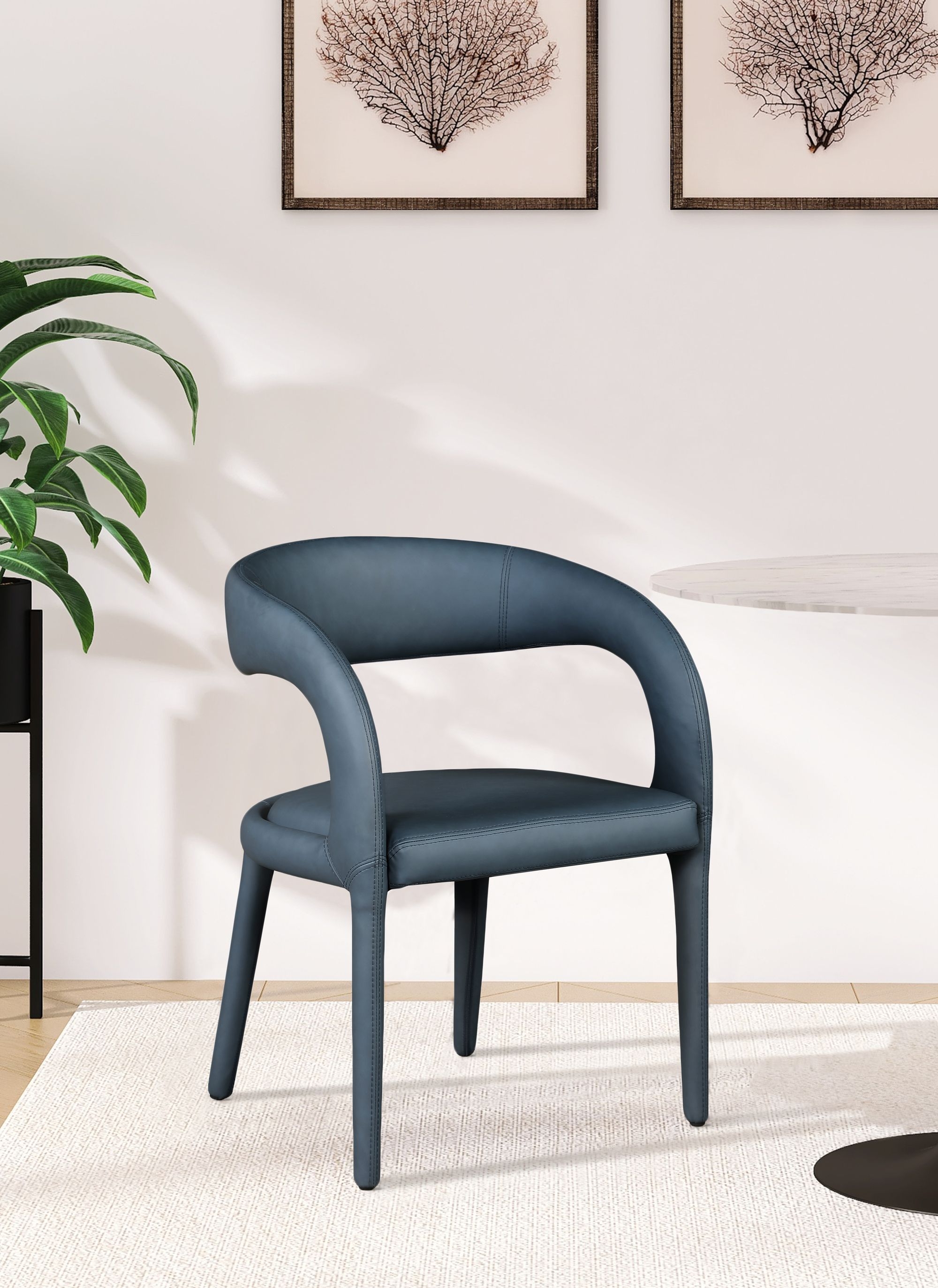 Sylvester Fully Upholstered Faux Leather Dining Chair