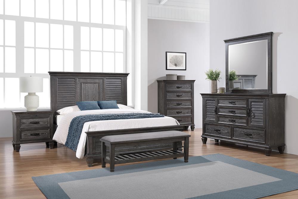 Franco Wood Panel Bed, Queen Size