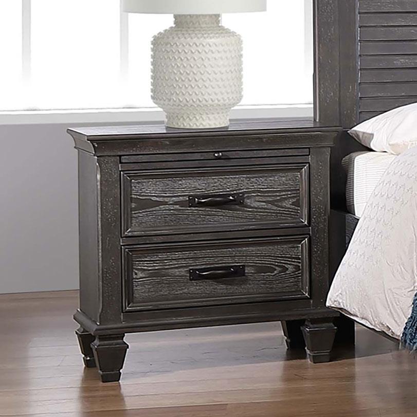 Franco Wood Nightstand w/2 Drawers