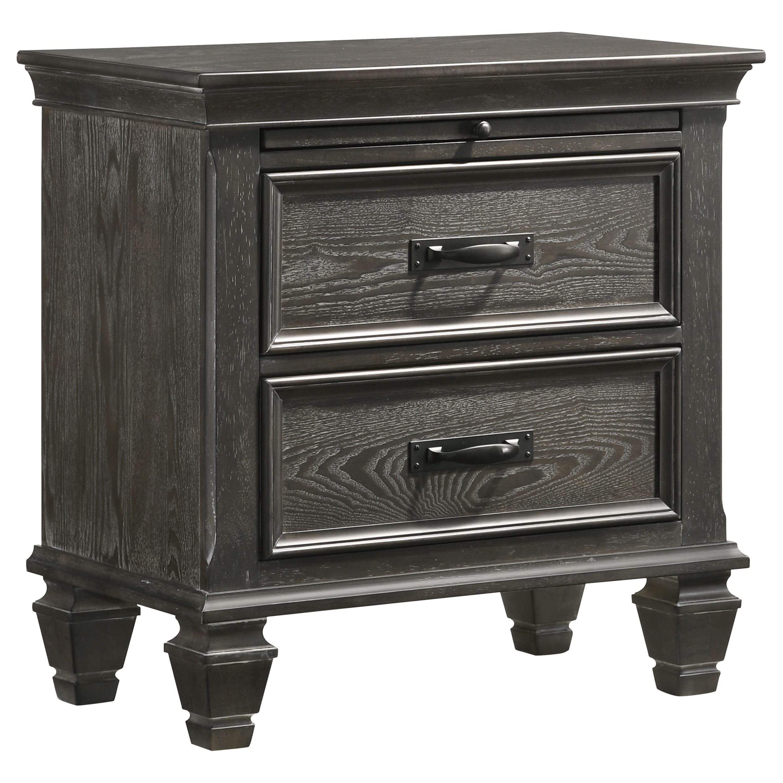 Franco Wood Nightstand w/2 Drawers
