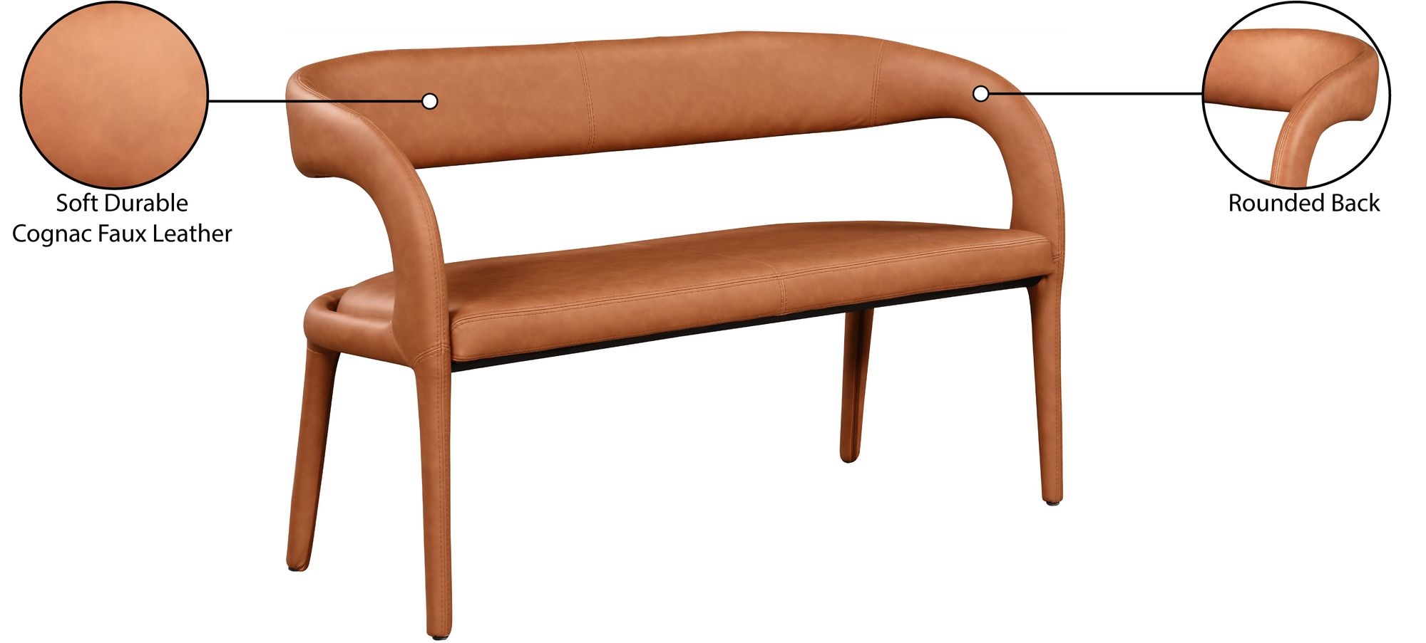 Sylvester Faux Leather Bench