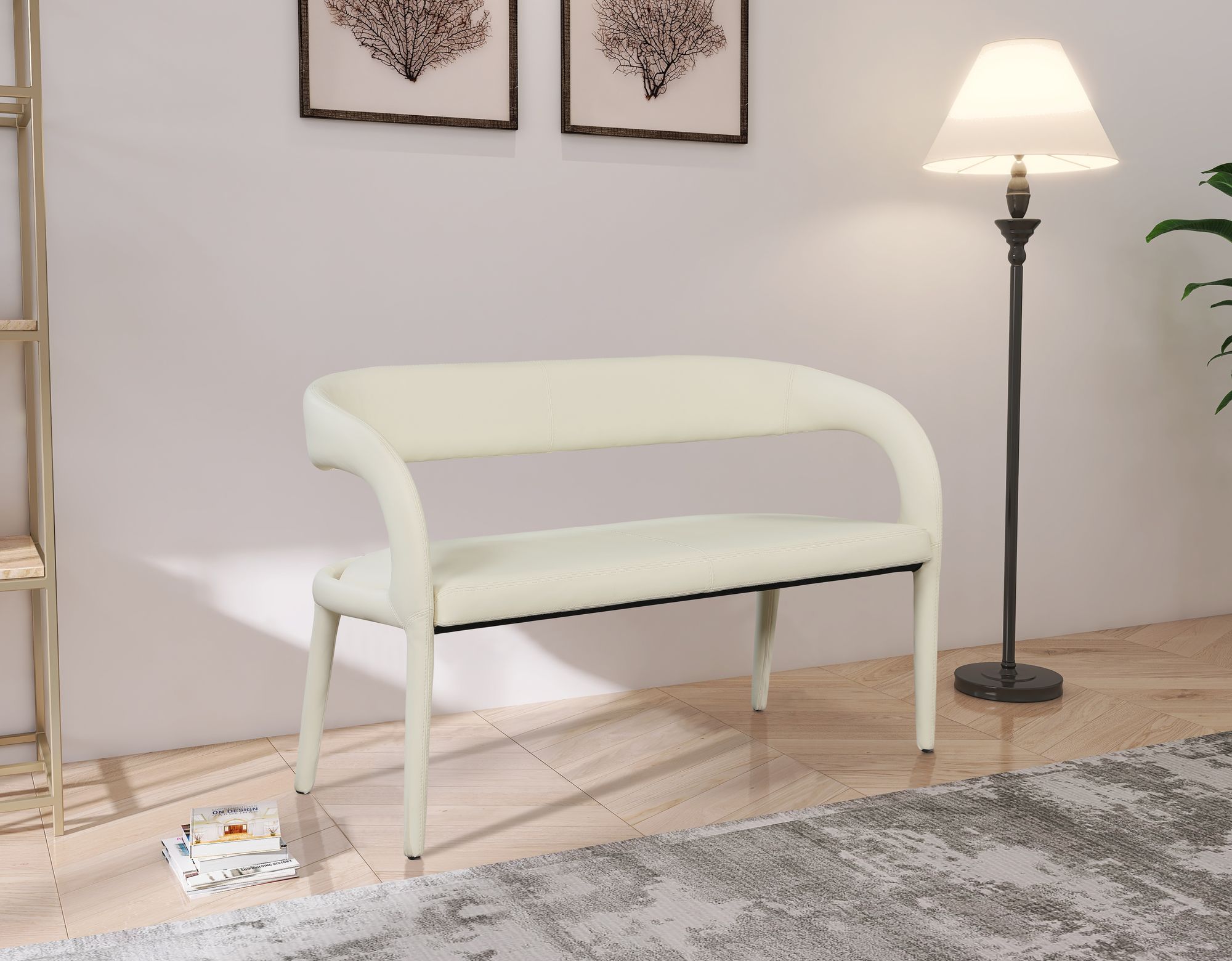 Sylvester Faux Leather Bench