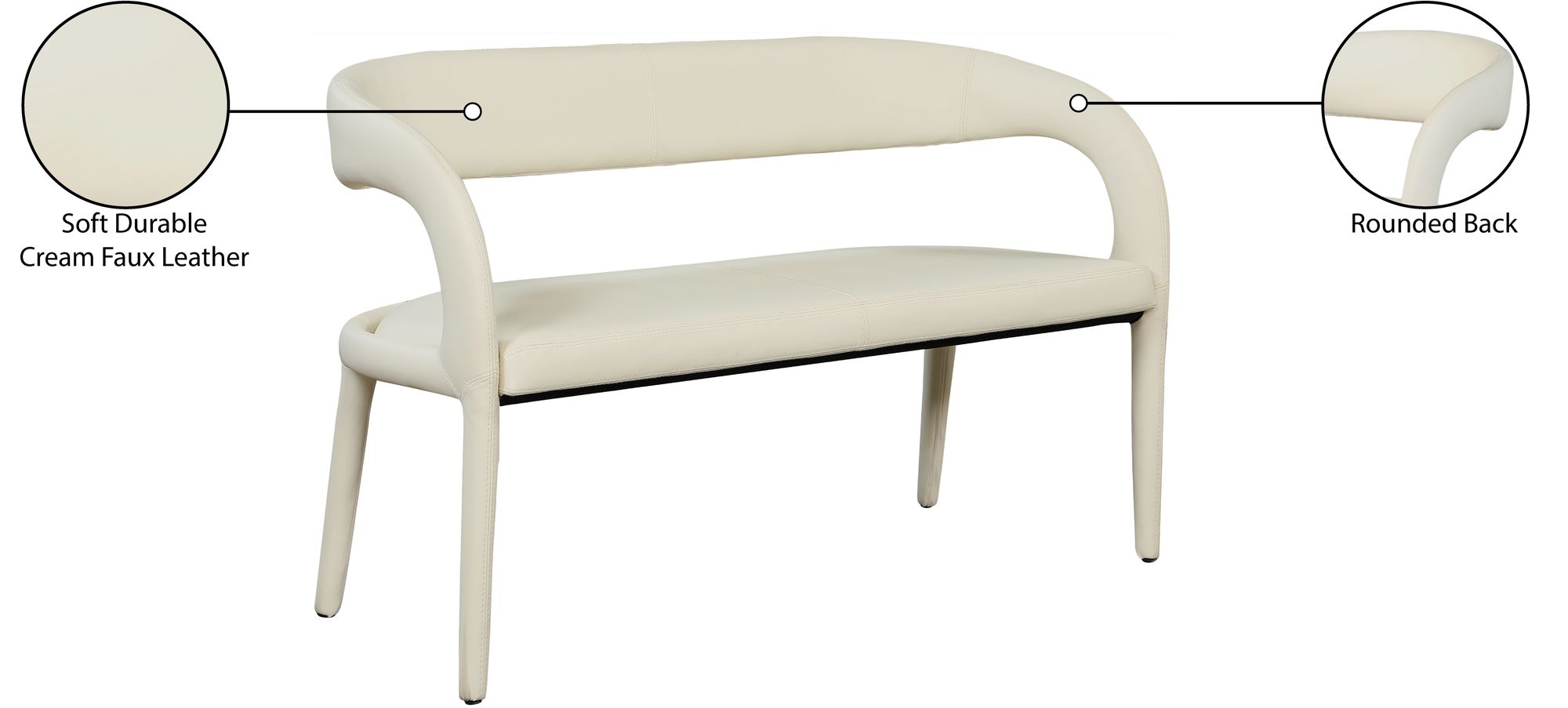 Sylvester Faux Leather Bench