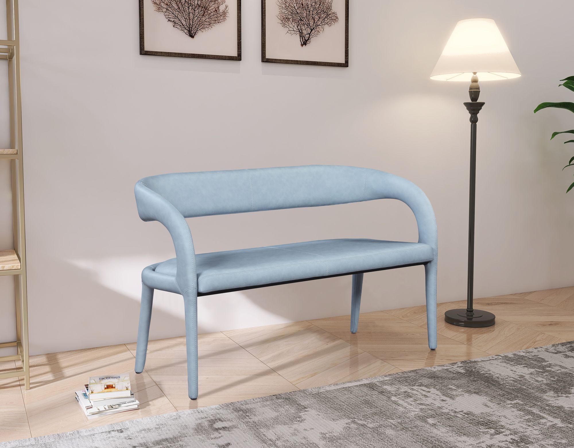 Sylvester Faux Leather Bench