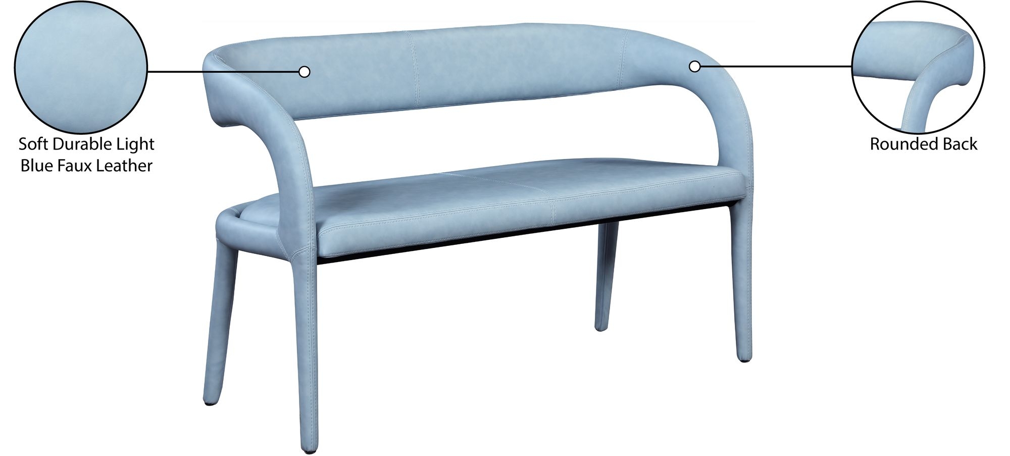 Sylvester Faux Leather Bench