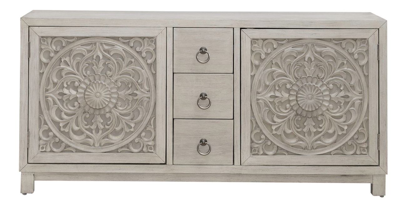 Sundance Wood 60-Inch Accent Cabinet w/2 Doors & 3 Drawers