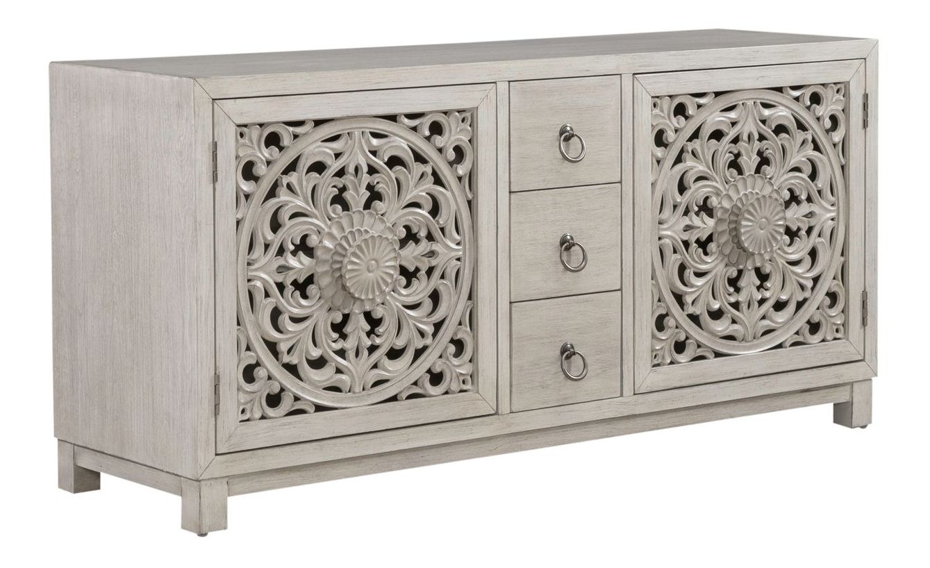 Sundance Wood 60-Inch Accent Cabinet w/2 Doors & 3 Drawers