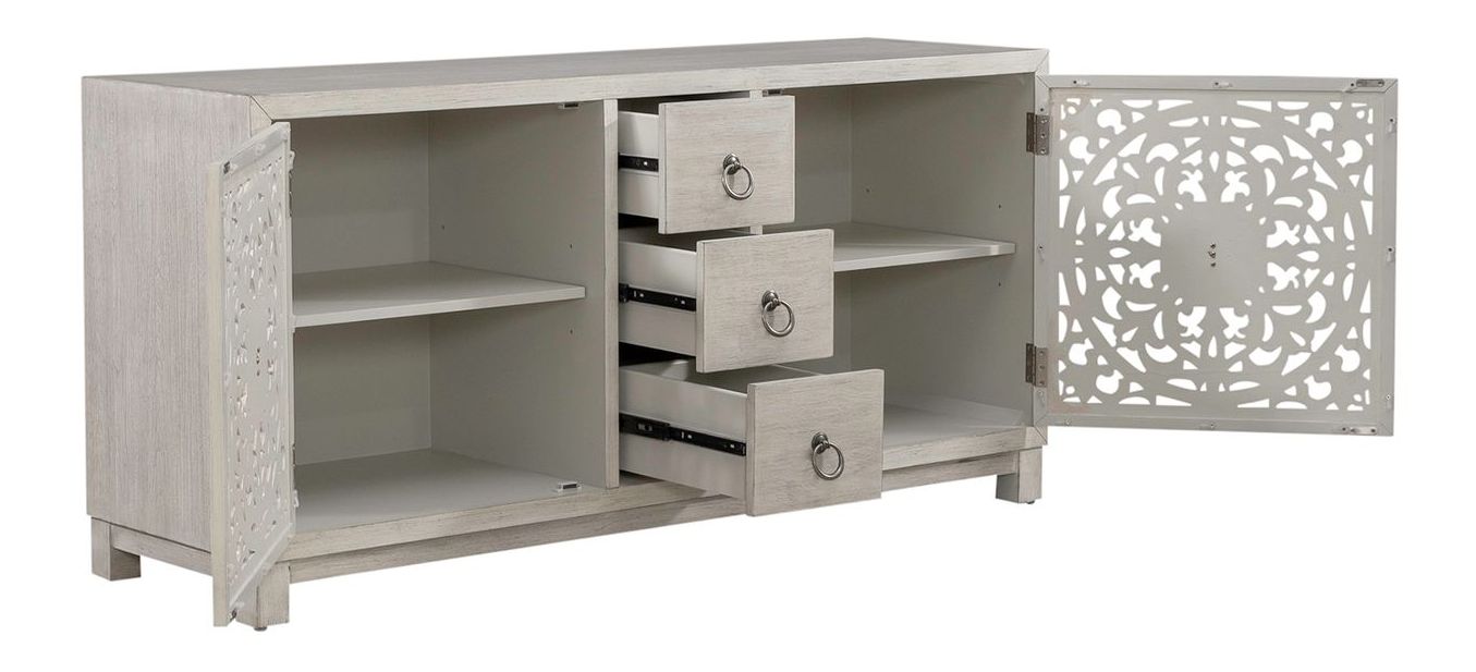 Sundance Wood 60-Inch Accent Cabinet w/2 Doors & 3 Drawers