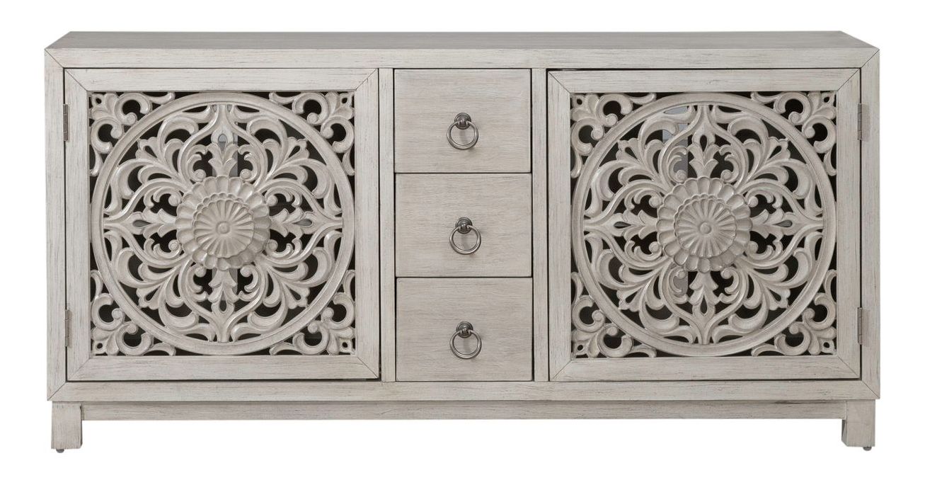 Sundance Wood 60-Inch Accent Cabinet w/2 Doors & 3 Drawers