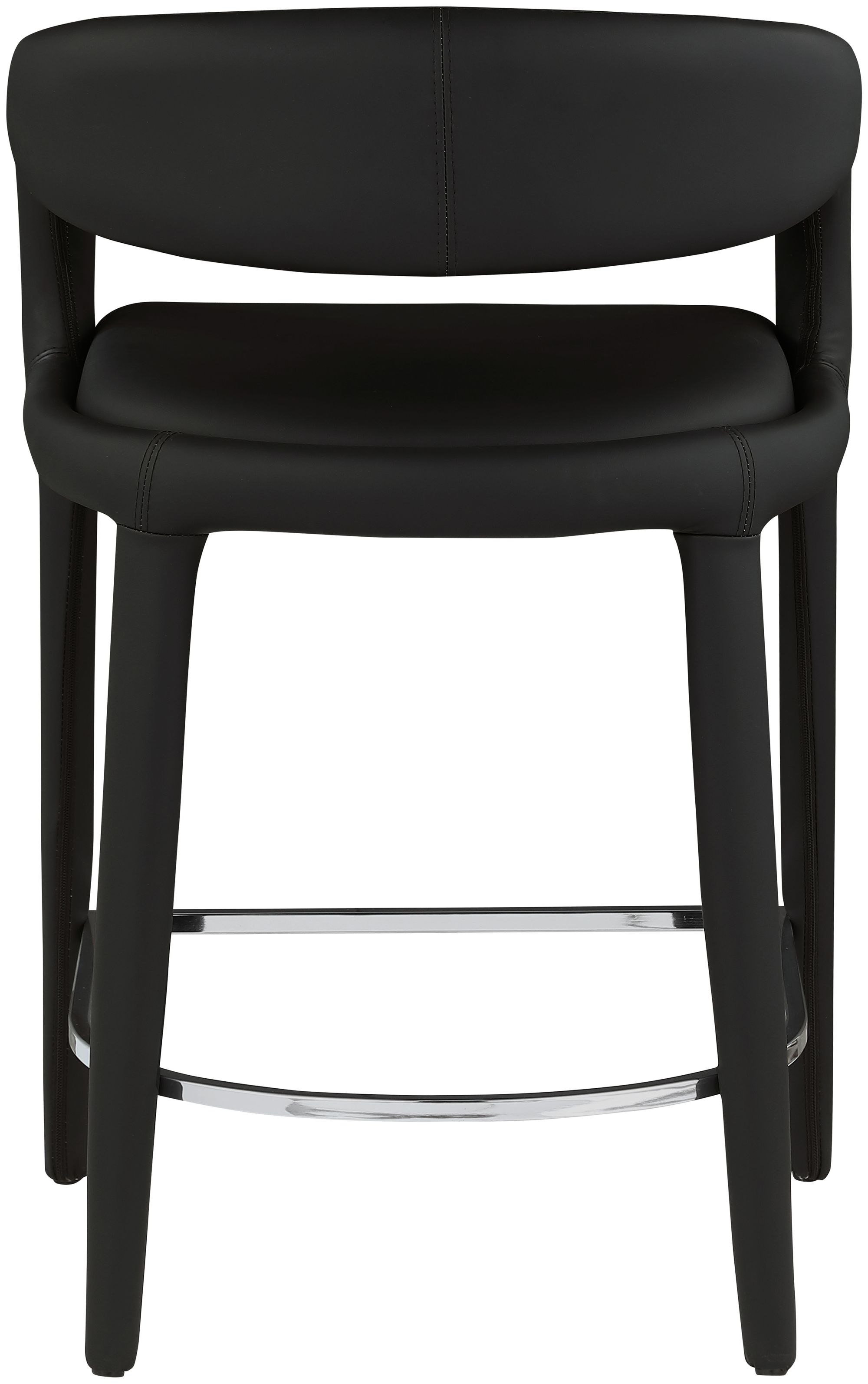 Sylvester Fully Upholstered Faux Leather Counter Stool