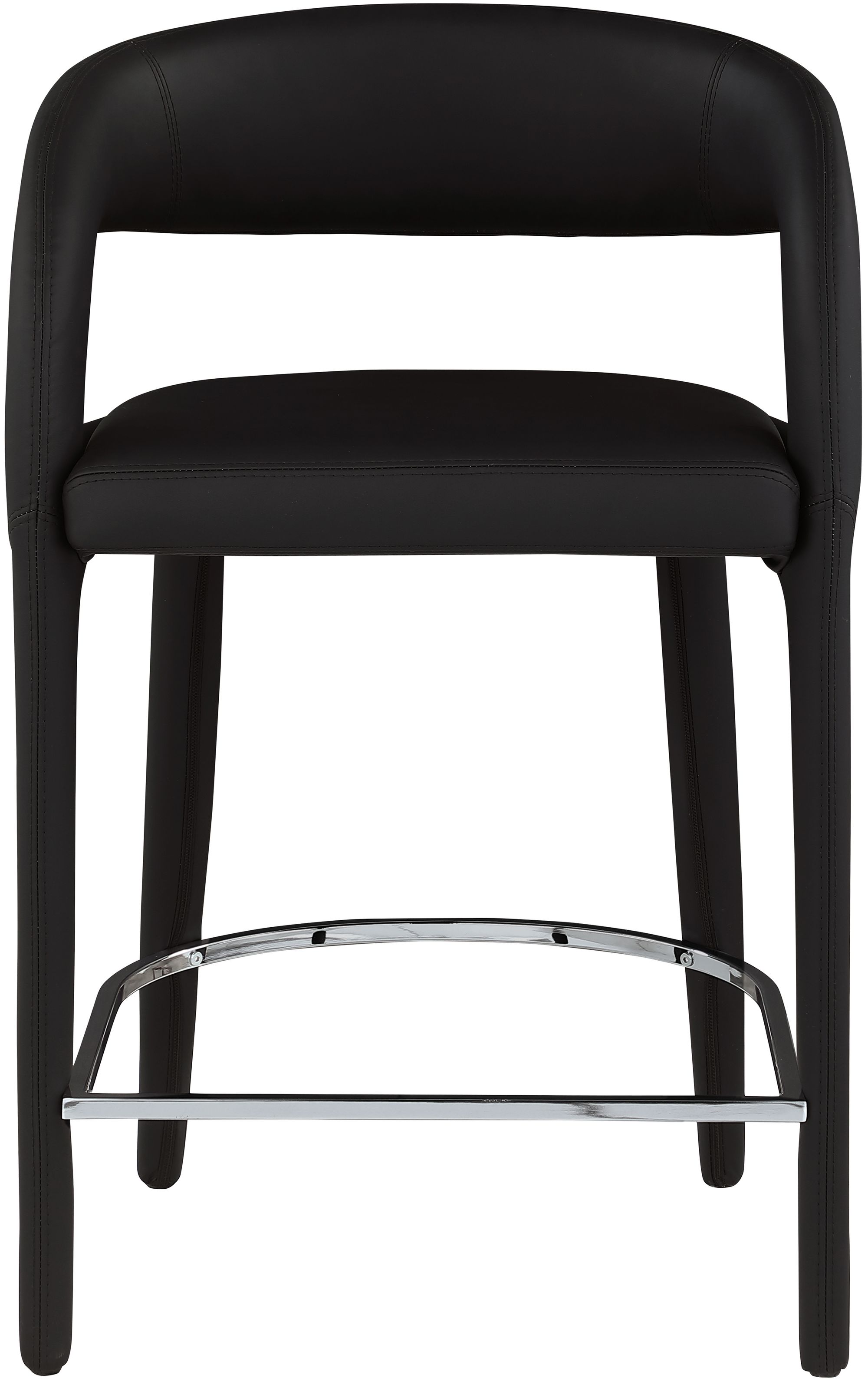 Sylvester Fully Upholstered Faux Leather Counter Stool
